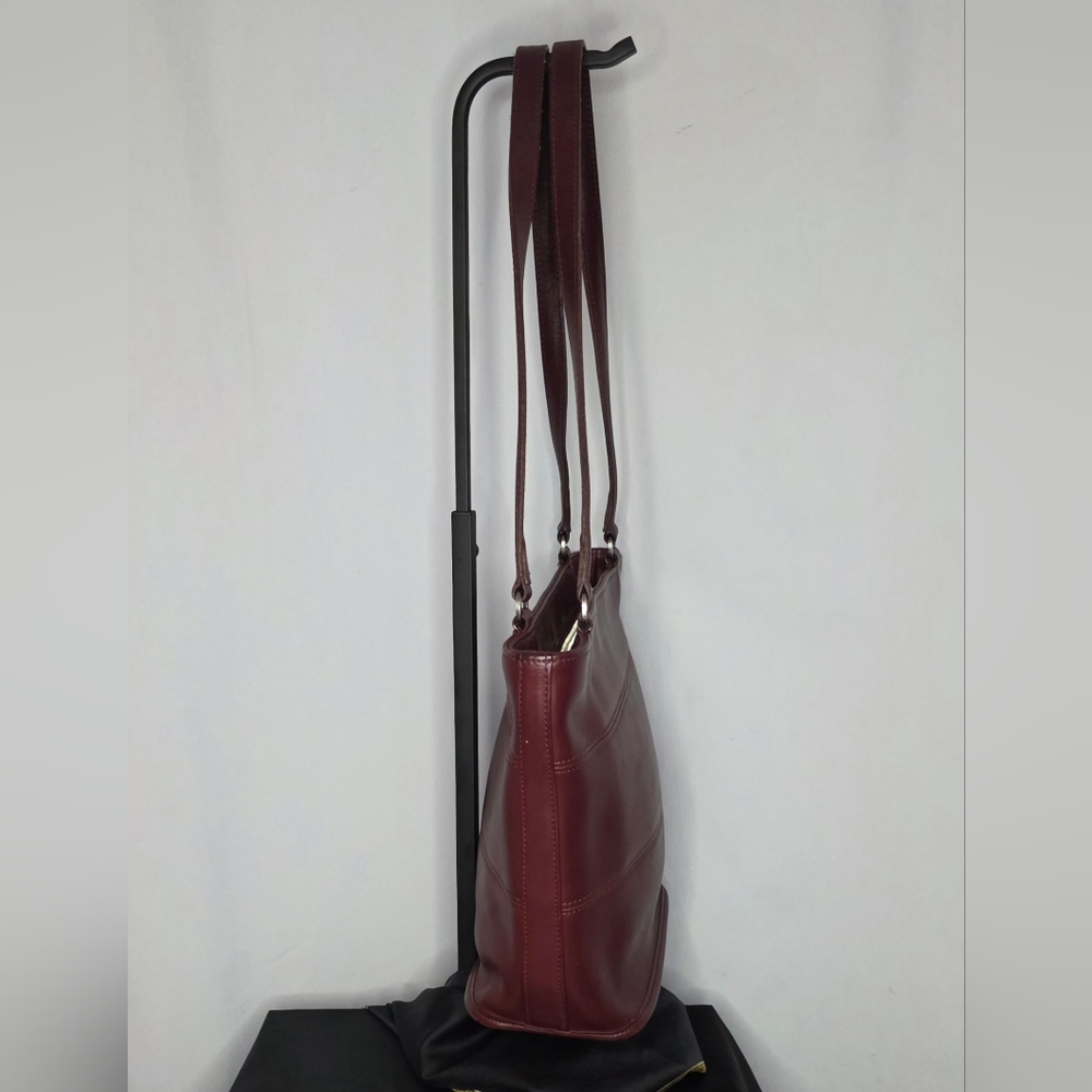 COACH Vintage 9098 Leather Burgundy Leather Handband Tote Bag. - Picture 7 of 8